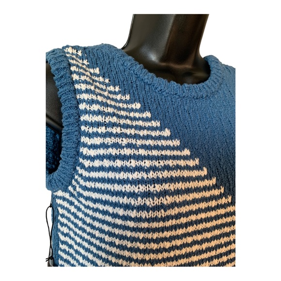 NWT Callahan Knitwear Stripe Dress Size Small Blue and White - Picture 2 of 7